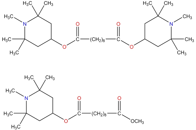 Bis(1,2,2,6, 6-pentaméthyl-4-pipéridinyl)-sébacate et 1-(méthyle)-8-(1,2,2,6, 6-pentaméthyl-4-pipéridinyl)-sébacate