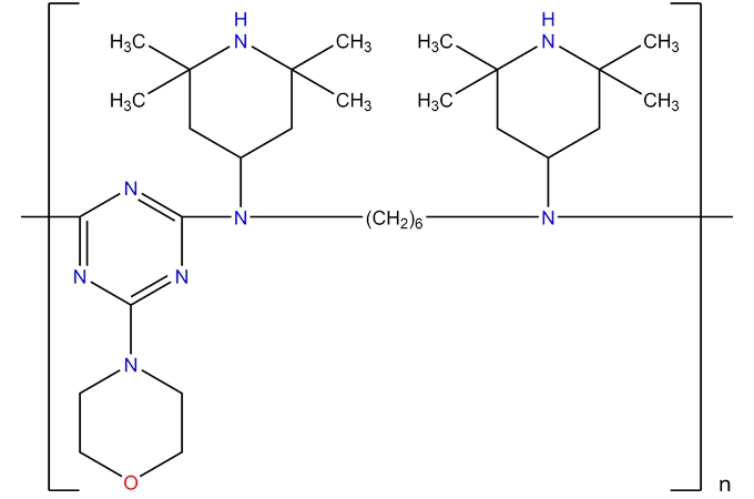 Copolymère N,N'-Bis(2,2, 6,6-tétraméthyl-4-pipéridinyl)-1,6-hexanediamine-2,4-dichloro-6-morpholino-1,3,5-triazine