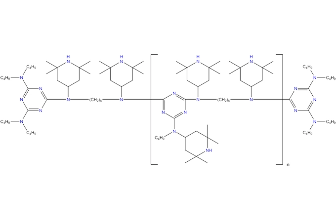 1,6-hexanediamine, N,N'-bis(2,2 6,6-tétraméthyl-4-pipéridinyl)-polymère avec 2,4,6-trichloro-1,3,5-triazine, produits de réaction avec N-butyl-1-butanamine et N-butyl-2,2,6 6-tétraméthyl-4-pipéridinamine