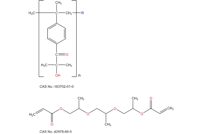 Alpha hydroxy cétone oligomère (75% poids) et diacrylate de tripropylène glycol (25% poids)
