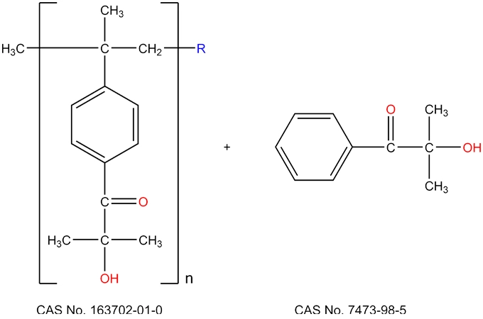 Alpha hydroxy cétone oligomère (70% poids) et 2-hydroxy-2-méthylpropiophénone (30% poids)