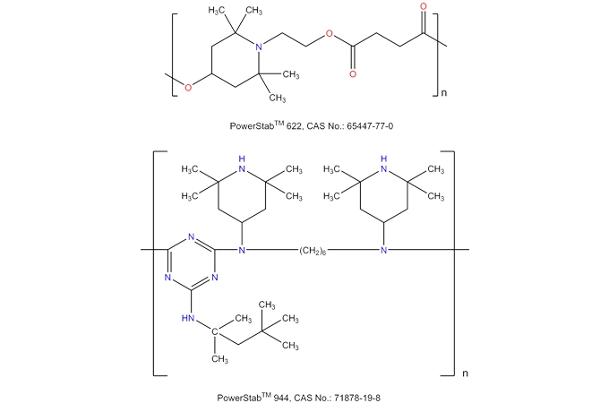 Poly[[6-[(1,1, 3,3-tétraméthylbutyle) amino]-1,3,5-triazine-2,4-diyl][(2,2, 6,6-tétraméthyl-4-pipéridinyl) imino]-1,6-hexanediyl[(2,2, 6,6-tétraméthyl-4-pipéridinyl) imino]])